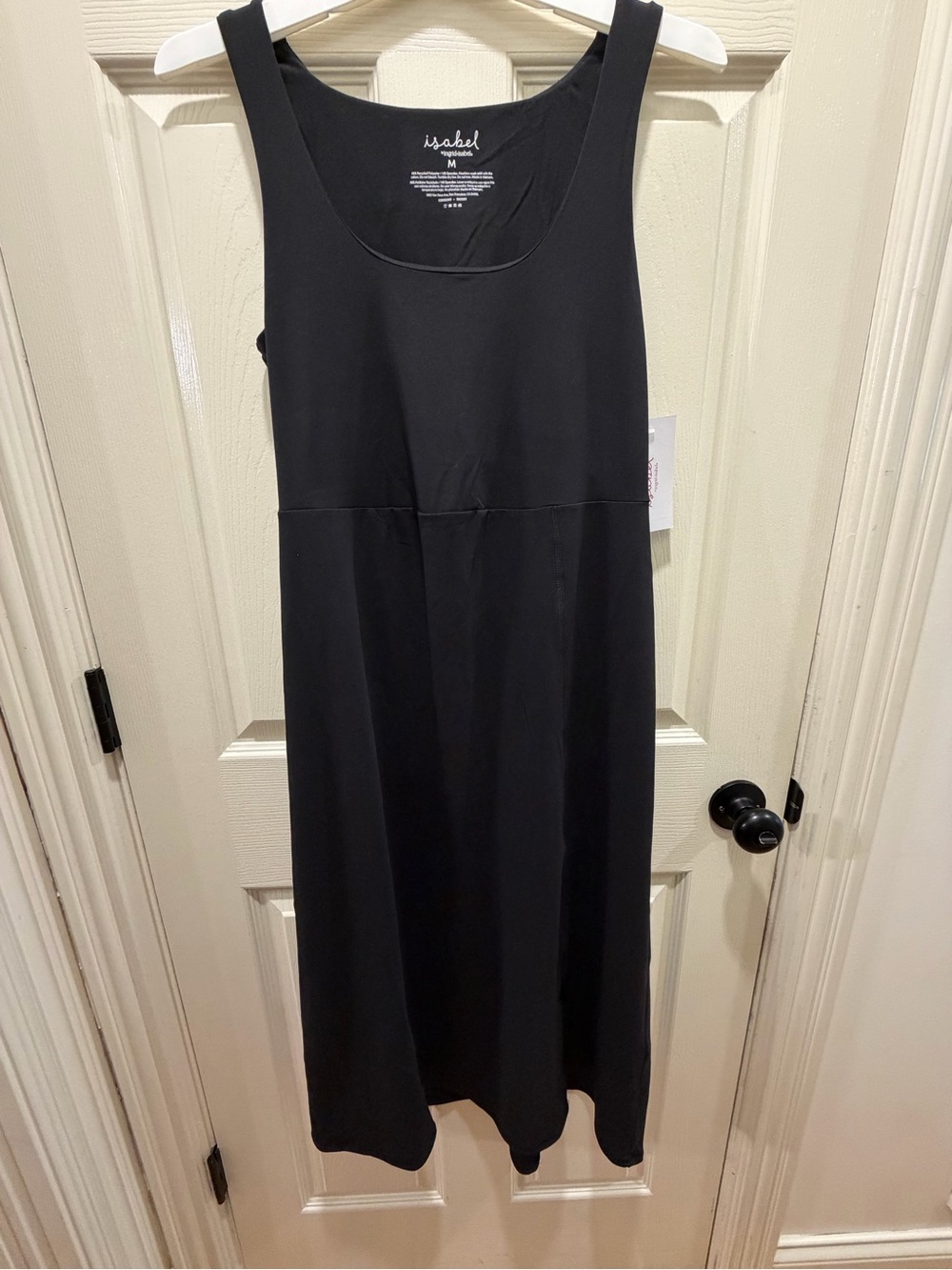 Isabel Maternity by Ingrid & Isabel Black Tank scoop Midi Dress Medium NWT